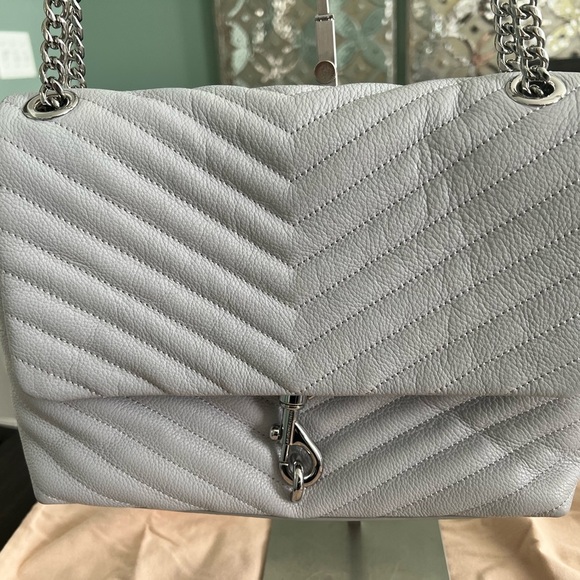 Rebecca Minkoff Edie Flap Leather Shoulder Bag - Picture 3 of 14